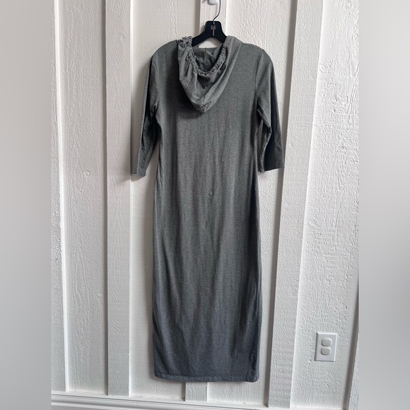 MISSKY Women's Casual Pocket Slim Pullover Maxi Hoodie Dress - Picture 6 of 6